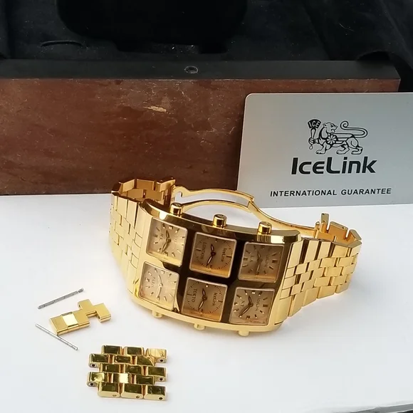 Rare IceLink Ambassador Presidential Six TimeZone VintageLuxury Unisex Watch